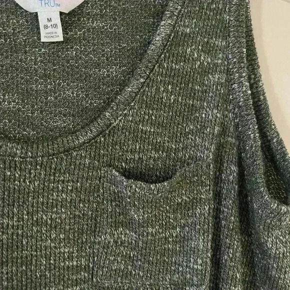 Tried and Tru Sweater Knit Tank Lightweight SZ Women’s Medium Charcoal - Picture 3 of 5